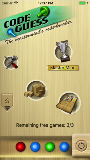 珠玑妙算 Code Guess -mastermind 's code-breaker