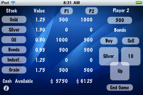 Stock Ticker Game