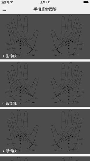 手相算命图解