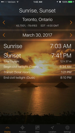 Sunrise Sunset