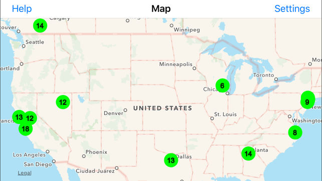 Radiation Map Tracker displays worldwide radiation