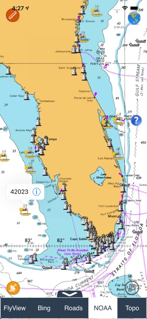 NOAA buoys stations & ships tides & wind with GPS