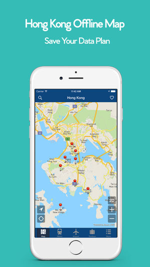 香港离线地图 - 城市 地铁 机场
